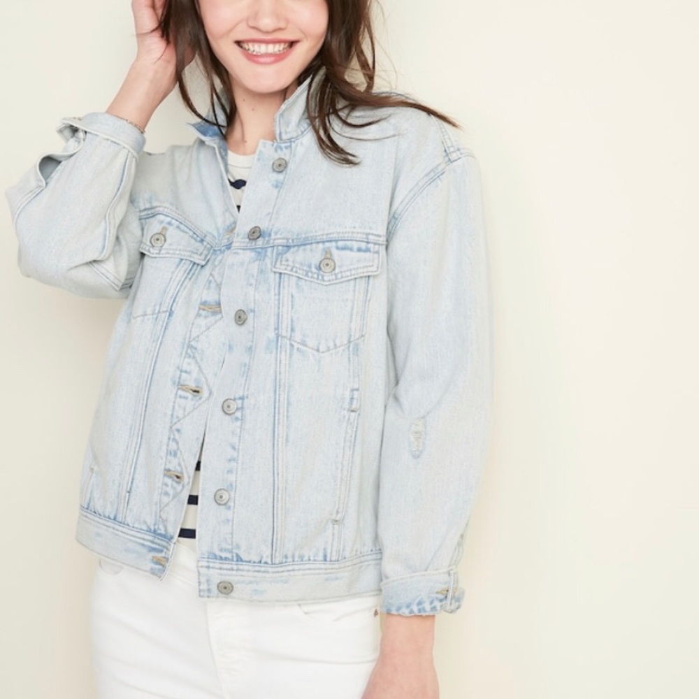 Old Navy Distressed Acid wash jean Jacket